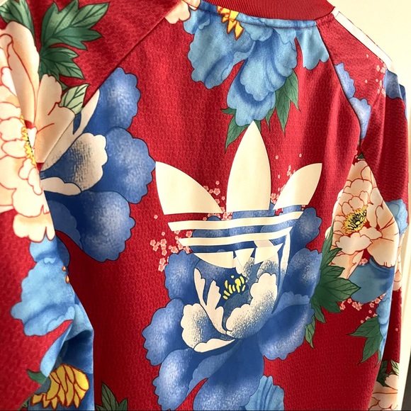 *SOLD* Adidas chitas farm track jacket red floral - Picture 11 of 16